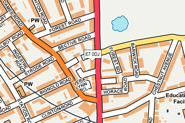 E7 0DJ map - OS OpenMap – Local (Ordnance Survey)