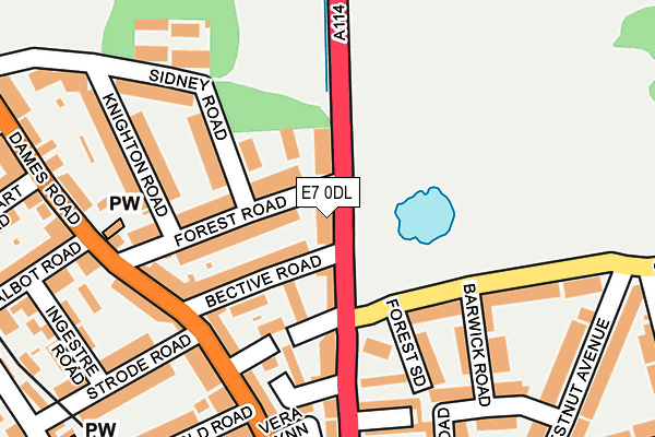 E7 0DL map - OS OpenMap – Local (Ordnance Survey)