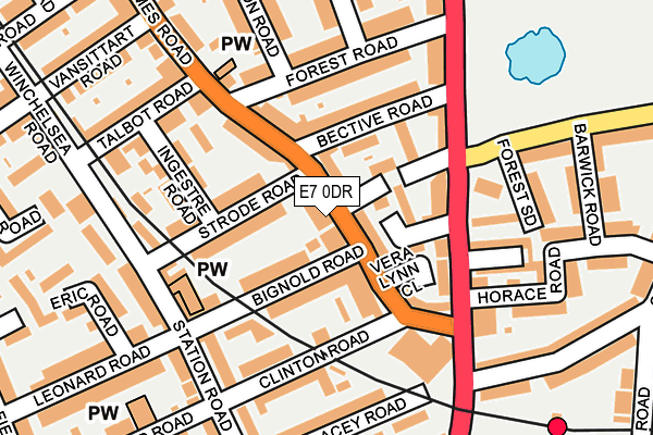 E7 0DR map - OS OpenMap – Local (Ordnance Survey)