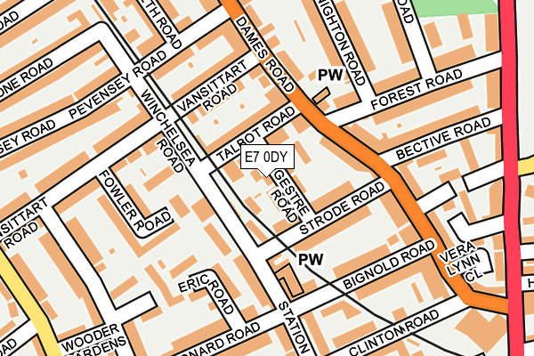 E7 0DY map - OS OpenMap – Local (Ordnance Survey)