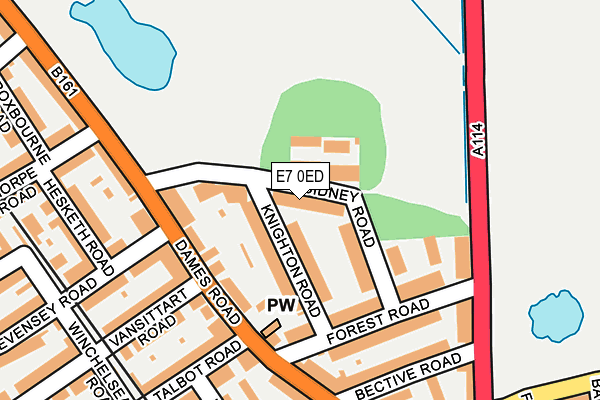 E7 0ED map - OS OpenMap – Local (Ordnance Survey)