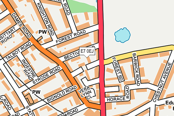 E7 0EJ map - OS OpenMap – Local (Ordnance Survey)