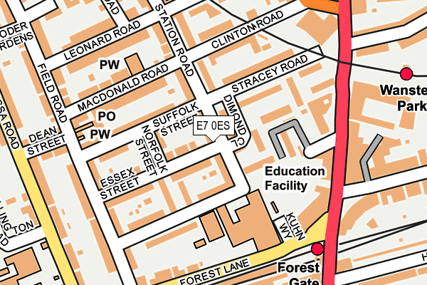 E7 0ES map - OS OpenMap – Local (Ordnance Survey)