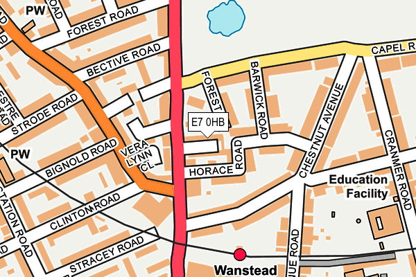 E7 0HB map - OS OpenMap – Local (Ordnance Survey)