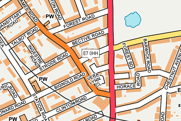 E7 0HH map - OS OpenMap – Local (Ordnance Survey)