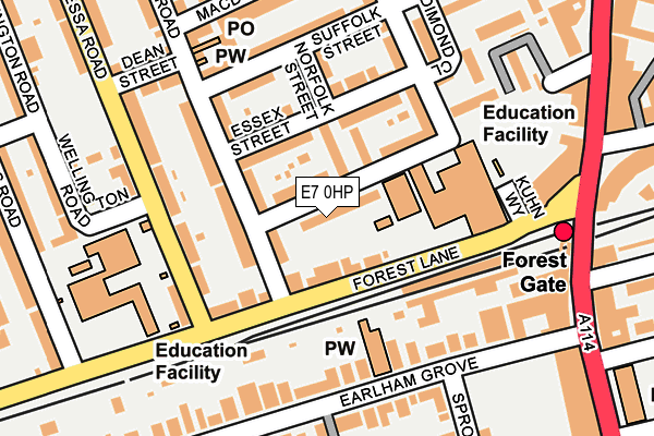 E7 0HP map - OS OpenMap – Local (Ordnance Survey)