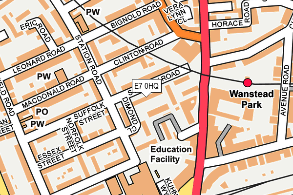 E7 0HQ map - OS OpenMap – Local (Ordnance Survey)