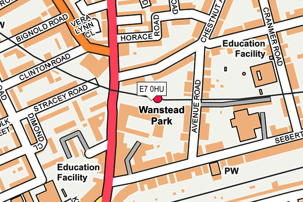 E7 0HU map - OS OpenMap – Local (Ordnance Survey)