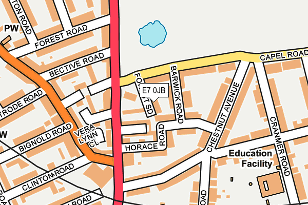 E7 0JB map - OS OpenMap – Local (Ordnance Survey)