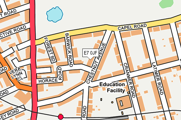 E7 0JF map - OS OpenMap – Local (Ordnance Survey)