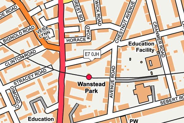 E7 0JH map - OS OpenMap – Local (Ordnance Survey)