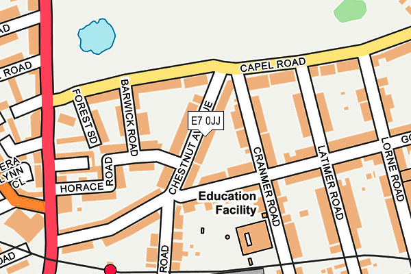 E7 0JJ map - OS OpenMap – Local (Ordnance Survey)