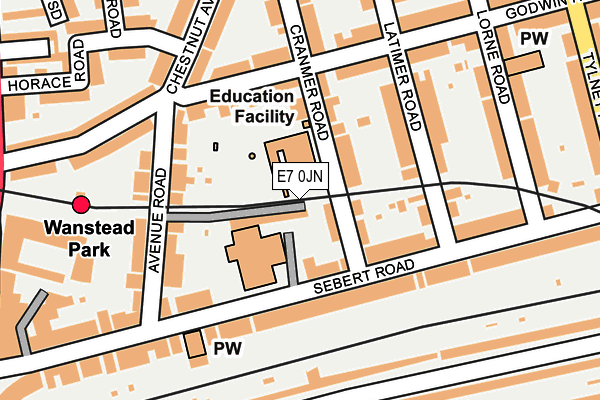 E7 0JN map - OS OpenMap – Local (Ordnance Survey)
