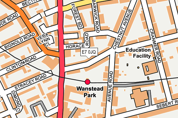 E7 0JQ map - OS OpenMap – Local (Ordnance Survey)