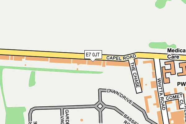 E7 0JT map - OS OpenMap – Local (Ordnance Survey)