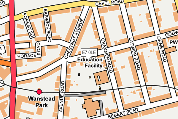 E7 0LE map - OS OpenMap – Local (Ordnance Survey)