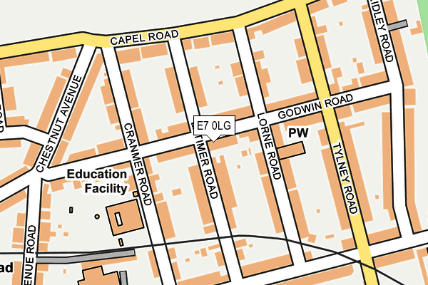 E7 0LG map - OS OpenMap – Local (Ordnance Survey)