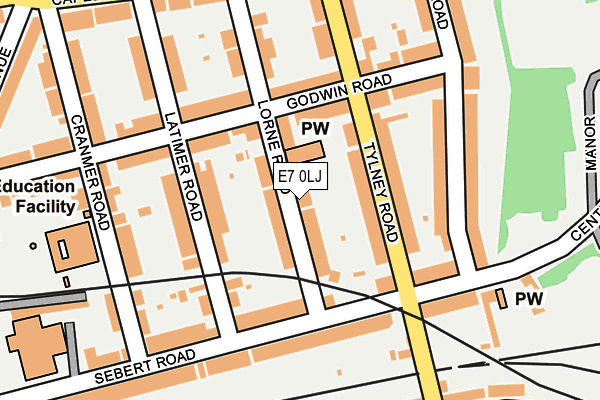 E7 0LJ map - OS OpenMap – Local (Ordnance Survey)