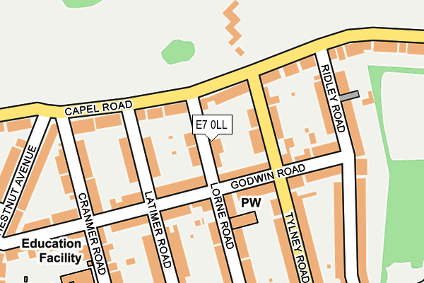 E7 0LL map - OS OpenMap – Local (Ordnance Survey)