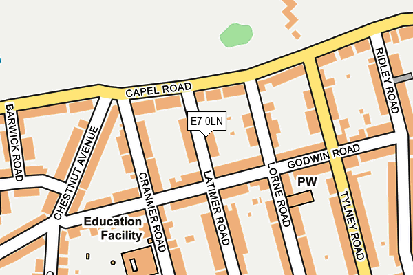 E7 0LN map - OS OpenMap – Local (Ordnance Survey)