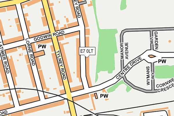 E7 0LT map - OS OpenMap – Local (Ordnance Survey)