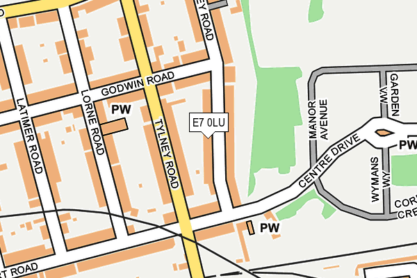 E7 0LU map - OS OpenMap – Local (Ordnance Survey)