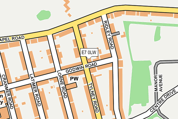 E7 0LW map - OS OpenMap – Local (Ordnance Survey)