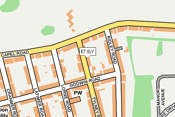 E7 0LY map - OS OpenMap – Local (Ordnance Survey)