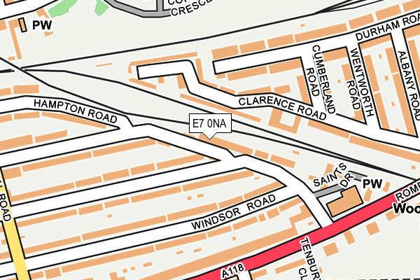 E7 0NA map - OS OpenMap – Local (Ordnance Survey)