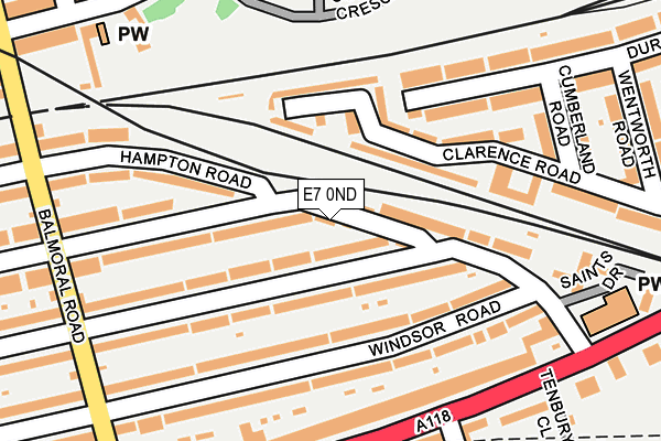 E7 0ND map - OS OpenMap – Local (Ordnance Survey)
