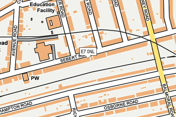 E7 0NL map - OS OpenMap – Local (Ordnance Survey)