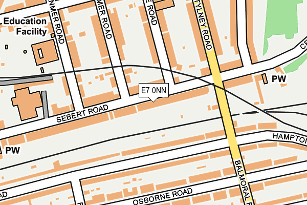 E7 0NN map - OS OpenMap – Local (Ordnance Survey)