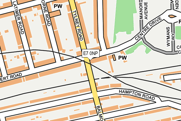E7 0NP map - OS OpenMap – Local (Ordnance Survey)