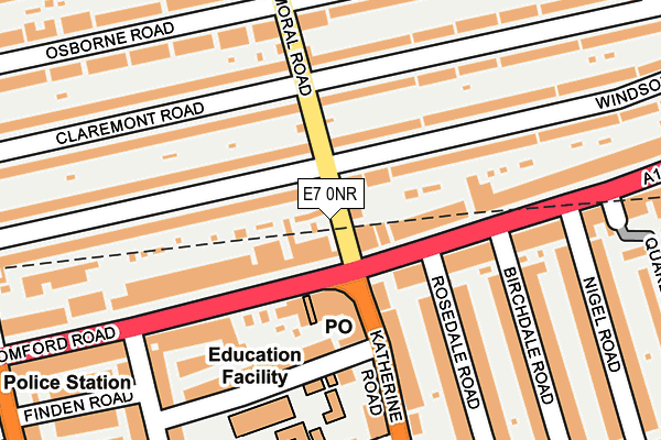 E7 0NR map - OS OpenMap – Local (Ordnance Survey)