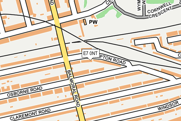 E7 0NT map - OS OpenMap – Local (Ordnance Survey)