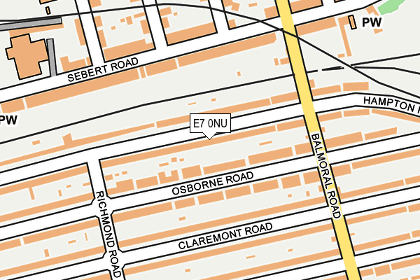 E7 0NU map - OS OpenMap – Local (Ordnance Survey)