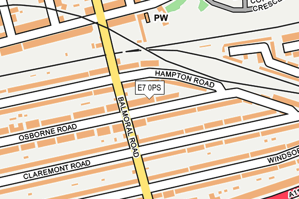 E7 0PS map - OS OpenMap – Local (Ordnance Survey)