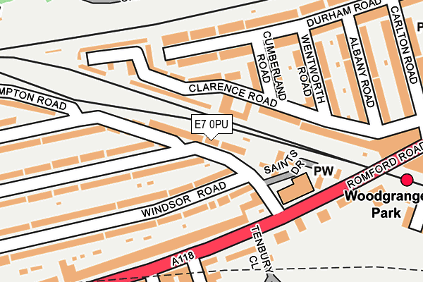 E7 0PU map - OS OpenMap – Local (Ordnance Survey)