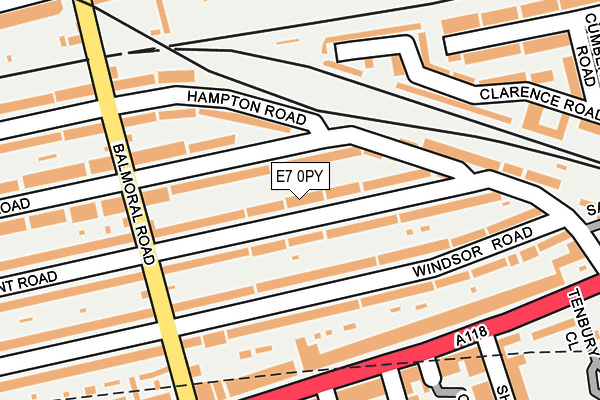 E7 0PY map - OS OpenMap – Local (Ordnance Survey)