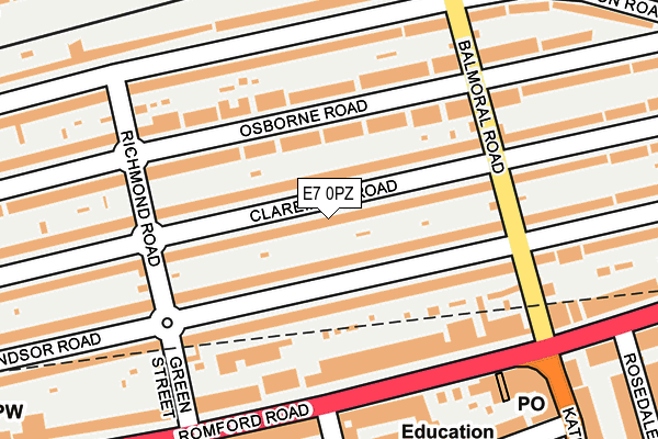 E7 0PZ map - OS OpenMap – Local (Ordnance Survey)