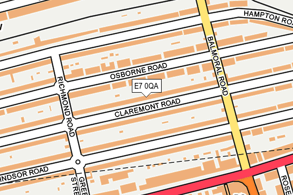 E7 0QA map - OS OpenMap – Local (Ordnance Survey)