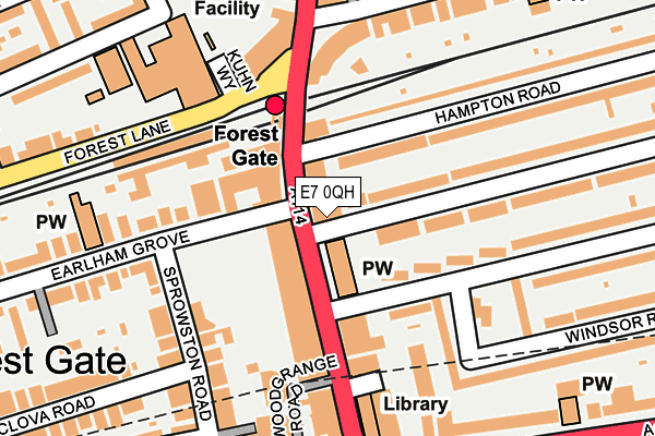 E7 0QH map - OS OpenMap – Local (Ordnance Survey)