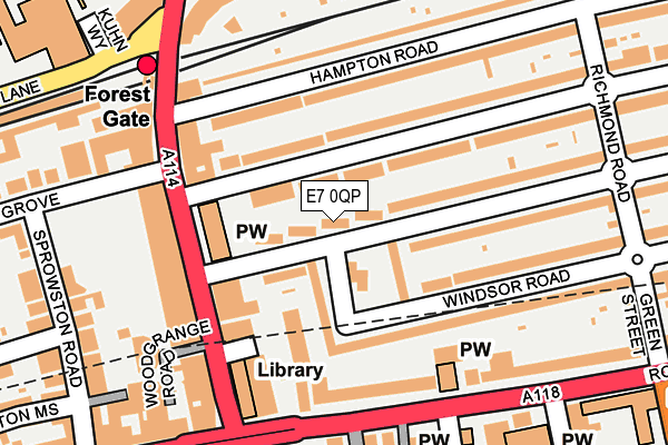 E7 0QP map - OS OpenMap – Local (Ordnance Survey)