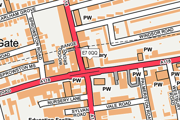 E7 0QQ map - OS OpenMap – Local (Ordnance Survey)