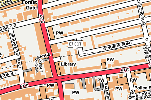 E7 0QT map - OS OpenMap – Local (Ordnance Survey)