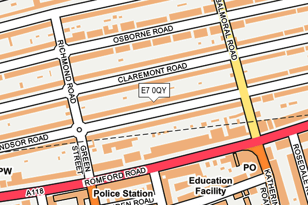 E7 0QY map - OS OpenMap – Local (Ordnance Survey)