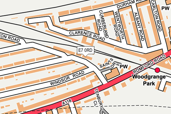 E7 0RD map - OS OpenMap – Local (Ordnance Survey)