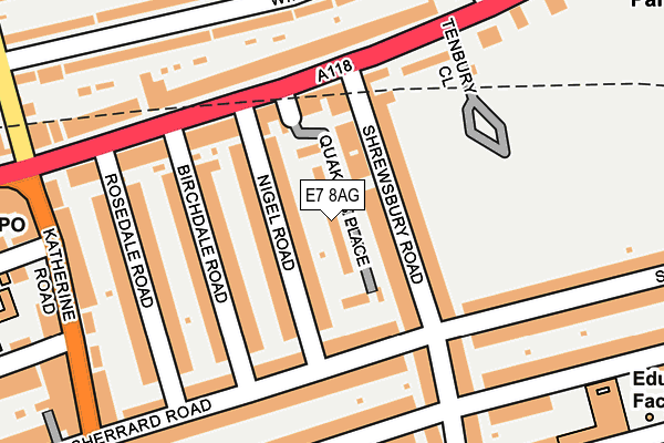 E7 8AG map - OS OpenMap – Local (Ordnance Survey)