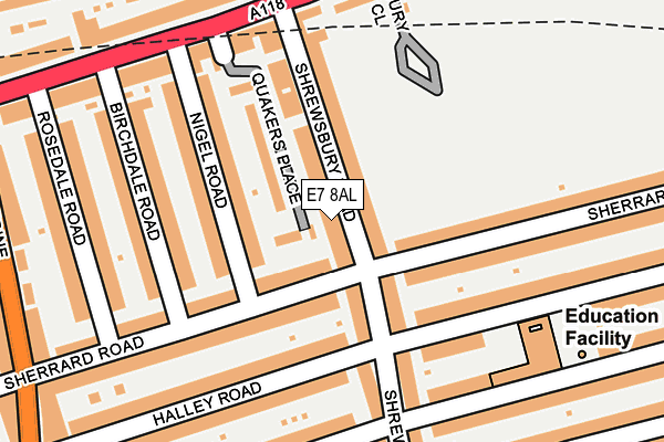 E7 8AL map - OS OpenMap – Local (Ordnance Survey)