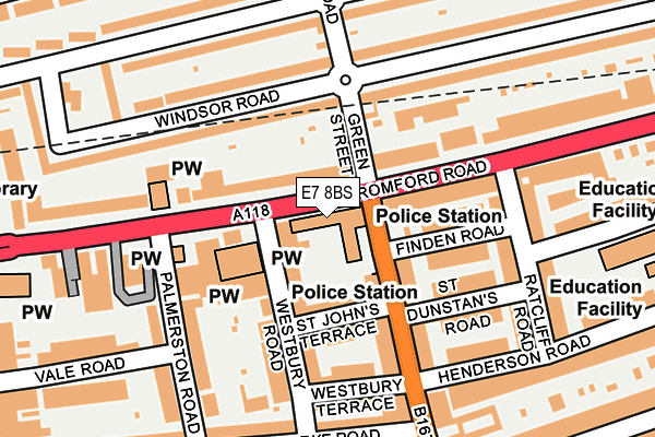 E7 8BS map - OS OpenMap – Local (Ordnance Survey)